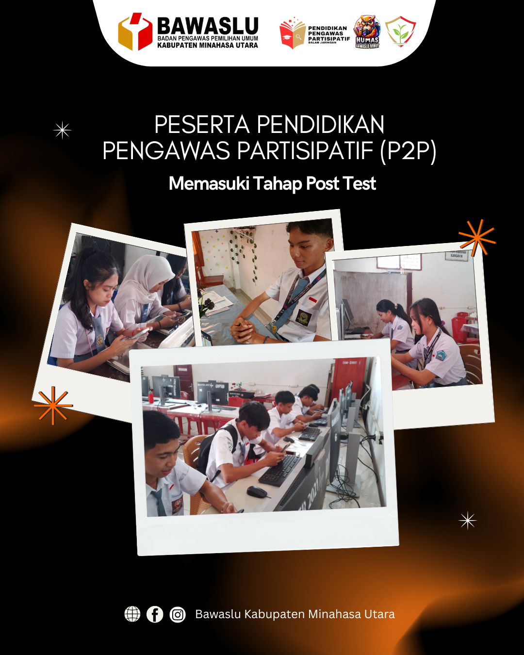 Foto peserta mengikuti post test