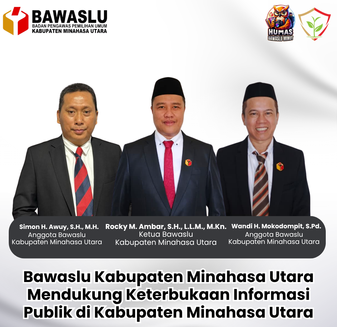 Foto Ketua dan Anggota Bawaslu Minahasa Utara