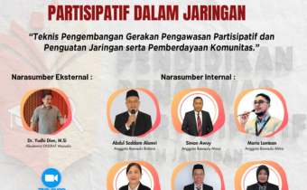 Flyer Diskusi Daring P2P Bawaslu Minahasa Utara